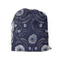 Folk flowers print Floral pattern Ethnic art Drawstring Pouch (XL) View2