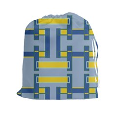 Abstract Pattern Geometric Backgrounds   Drawstring Pouch (2xl) by Eskimos
