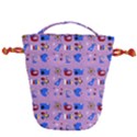 Pink 50s Pattern Drawstring Bucket Bag View1