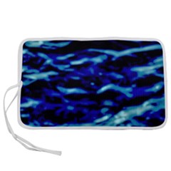 Blue Waves Abstract Series No8 Pen Storage Case (l) by DimitriosArt