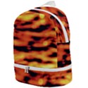 Red  Waves Abstract Series No5 Zip Bottom Backpack View1