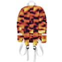 Red  Waves Abstract Series No5 Zip Bottom Backpack View3
