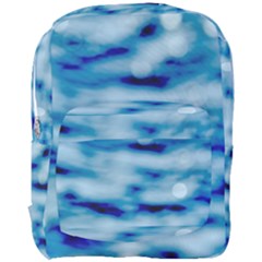 Blue Waves Abstract Series No5 Full Print Backpack by DimitriosArt