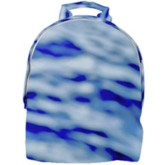 Blue Waves Abstract Series No10 Mini Full Print Backpack by DimitriosArt