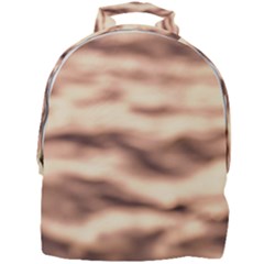 Pink  Waves Abstract Series No6 Mini Full Print Backpack by DimitriosArt