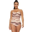Pink  Waves Abstract Series No6 Retro Full Coverage Swimsuit View1