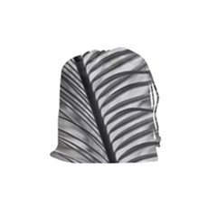 Cycas Leaf The Shadows Drawstring Pouch (medium) by DimitriosArt