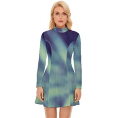 Cold Stars Long Sleeve Velour Longline Dress by DimitriosArt