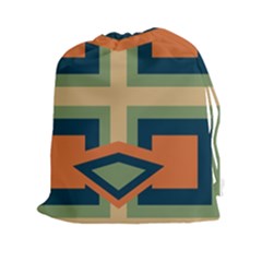 Abstract Pattern Geometric Backgrounds   Drawstring Pouch (2xl) by Eskimos