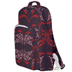 Floral Folk Damask Pattern Fantasy Flowers Floral Geometric Fantasy Double Compartment Backpack by Eskimos