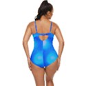 Blue Vibrant Abstract Retro Full Coverage Swimsuit View4