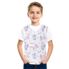 Unicorn Cats Pattern 2 Kids  Basketball Tank Top by Littlebird