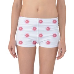 Lips Bubblegum Pattern Boyleg Bikini Bottoms by Littlebird