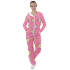 Cookies Pattern Pink Women s Tracksuit by Littlebird