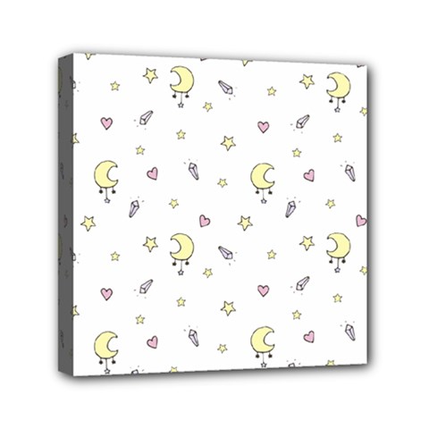Magic Pattern  Mini Canvas 6  X 6  (stretched) by Littlebird