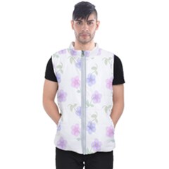 Flowers Pattern Men s Puffer Vest by Littlebird
