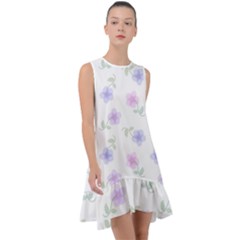 Flowers Pattern Frill Swing Dress by Littlebird