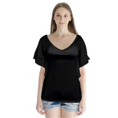 S1e1mercedes V-neck Flutter Sleeve Top by SomethingForEveryone