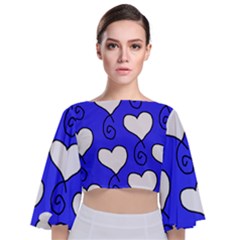S1e1sue3 Tie Back Butterfly Sleeve Chiffon Top by SomethingForEveryone