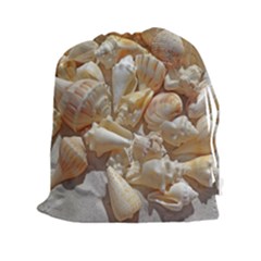 Sea-shells Bg Drawstring Pouch (2xl) by SomethingForEveryone