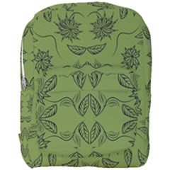 Floral Folk Damask Pattern Fantasy Flowers Floral Geometric Fantasy Full Print Backpack by Eskimos