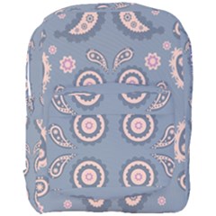 Floral Folk Damask Pattern Fantasy Flowers Floral Geometric Fantasy Full Print Backpack by Eskimos