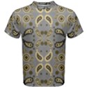 Floral folk damask pattern Fantasy flowers Floral geometric fantasy Men s Cotton Tee View1