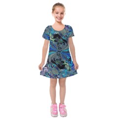Steamroller Kids  Short Sleeve Velvet Dress by MRNStudios