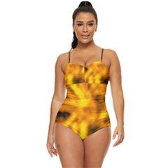 Golden Abstract Stars Retro Full Coverage Swimsuit by DimitriosArt
