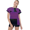Gradient Ruffle Collar Chiffon Blouse View1