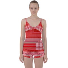 Gradient Tie Front Two Piece Tankini by Sparkle