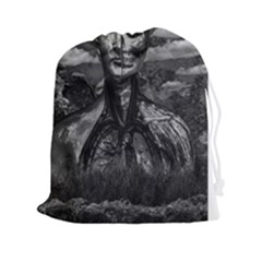 Bw Creepy Fantasy Scene Artwork Drawstring Pouch (2xl) by dflcprintsclothing