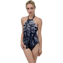 Bw Creepy Fantasy Scene Artwork Go With The Flow One Piece Swimsuit by dflcprintsclothing