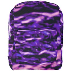 Purple  Waves Abstract Series No1 Full Print Backpack by DimitriosArt