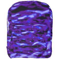 Purple  Waves Abstract Series No2 Full Print Backpack by DimitriosArt