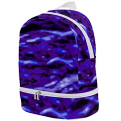 Purple  Waves Abstract Series No2 Zip Bottom Backpack by DimitriosArt