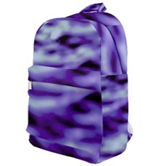 Purple  Waves Abstract Series No3 Classic Backpack by DimitriosArt