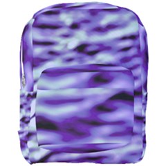 Purple  Waves Abstract Series No3 Full Print Backpack by DimitriosArt
