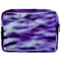 Purple  Waves Abstract Series No3 Make Up Pouch (Large) View2