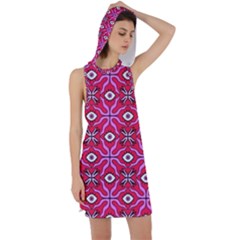 Abstract Illustration With Eyes Racer Back Hoodie Dress by SychEva