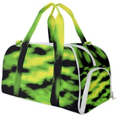 Green  Waves Abstract Series No12 Burner Gym Duffel Bag by DimitriosArt