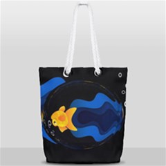 Digital Illusion Full Print Rope Handle Tote (small) by Sparkle