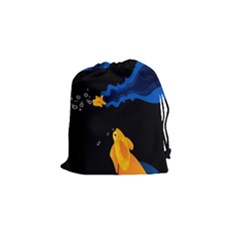Digital Illusion Drawstring Pouch (small) by Sparkle