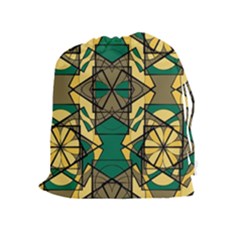 Abstract Pattern Geometric Backgrounds   Drawstring Pouch (xl) by Eskimos