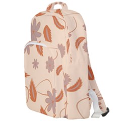 Folk Flowers Print Floral Pattern Ethnic Art Double Compartment Backpack by Eskimos