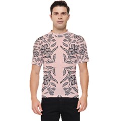 Floral Folk Damask Pattern  Men s Short Sleeve Rash Guard by Eskimos