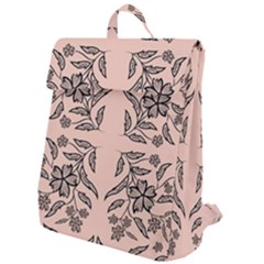 Floral Folk Damask Pattern  Flap Top Backpack by Eskimos