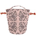 Floral folk damask pattern  Drawstring Bucket Bag View2