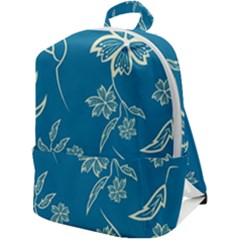 Folk Flowers Print Floral Pattern Ethnic Art Zip Up Backpack by Eskimos