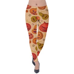 Pumpkin Muzzles Velvet Leggings by SychEva